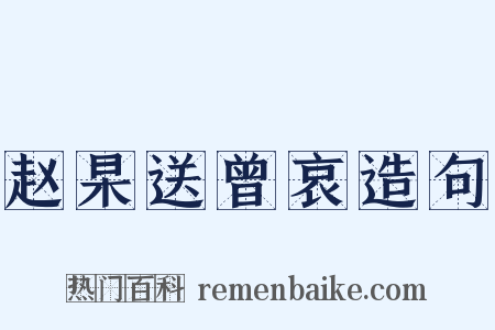 赵杲送曾哀造句是什么意思的图片